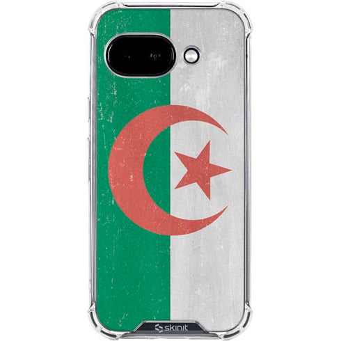 Algeria Flag Distressed Google Pixel 9a Clear Case